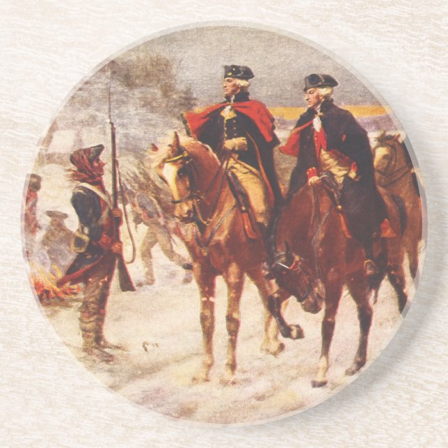 Porta-copos George Washington e Lafayette na forja do vale (Frente)