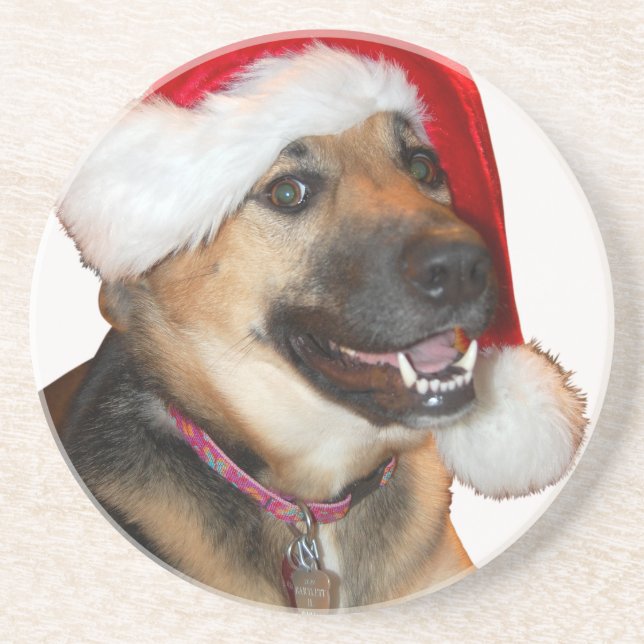 Porta-copos German shepherd de Natal (Frente)