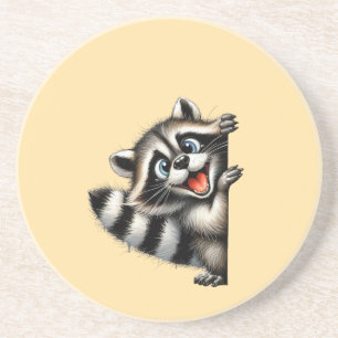 Porta-copos Gif de Natal Adorable Raccoon - Feriado Bonito