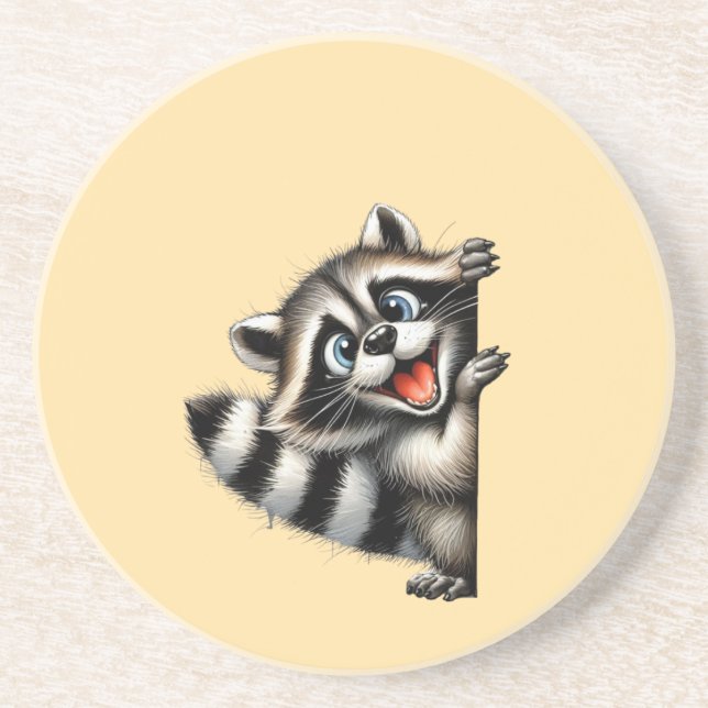 Porta-copos Gif de Natal Adorable Raccoon - Feriado Bonito (Frente)