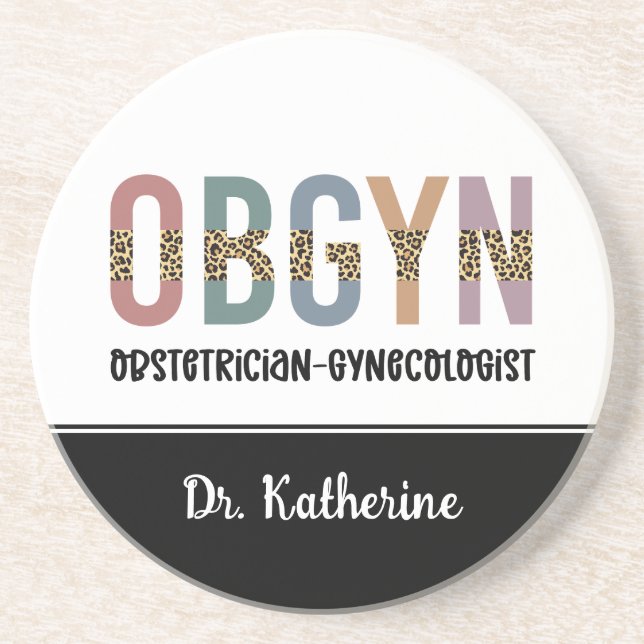 Porta-copos Ginecologista Obstetra OBGYN Personalizado (Frente)