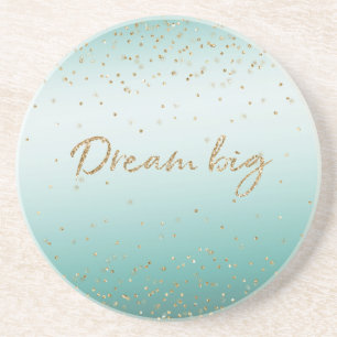 Porta-copos Girly Glam Dourado Sparkle Confetti Mint Glitter
