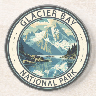 Porta-copos Glacier Bay National Park Illustration Viagem Art