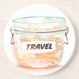 Porta-copos Glass Money Viagem Jar