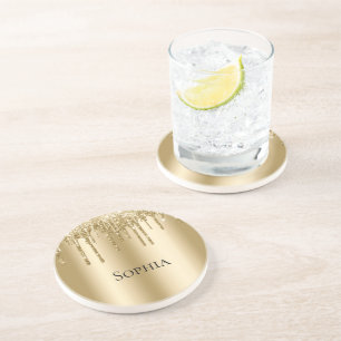 Porta-copos Glitzy Dourado Sparkle Glitter Drives