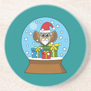 Porta-copos Globo de Neve com Santa Claus Owl