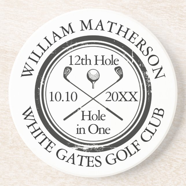 Porta-copos Golf Hole in One Personalized (Frente)