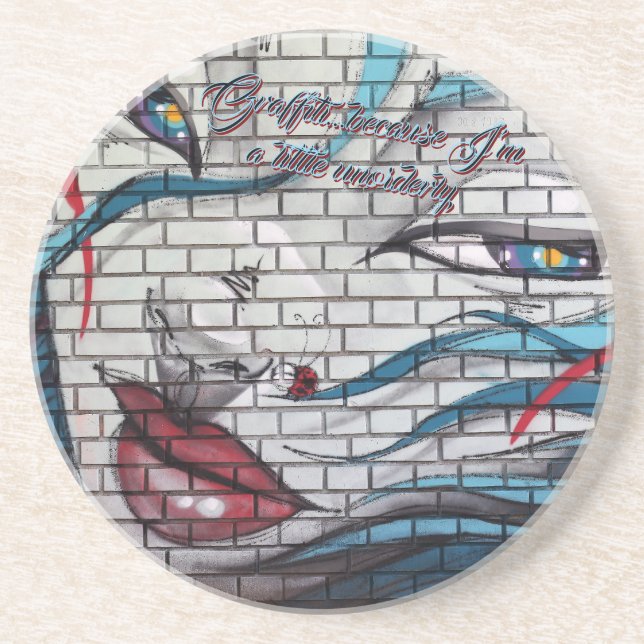 Porta-copos Graffiti de Menina Asiática  (Frente)