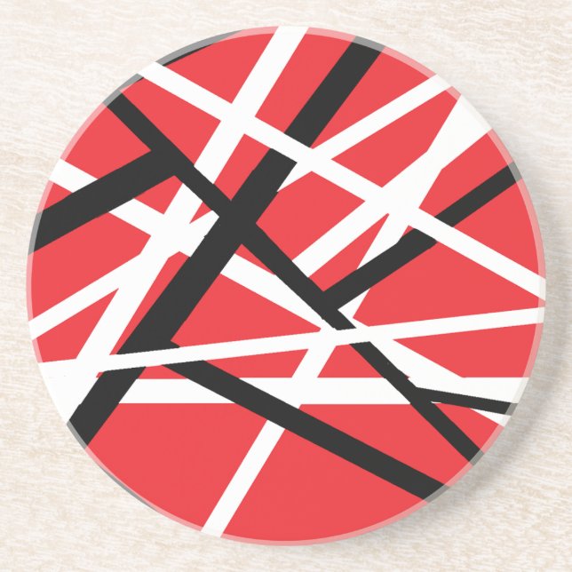 Porta-copos gráfico vermelho, preto e branco (Frente)