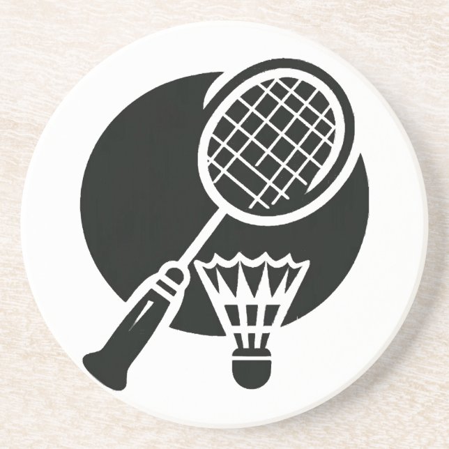 Porta-copos Gráficos de Badminton (Frente)
