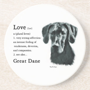 Porta-copos Grande Dane Love