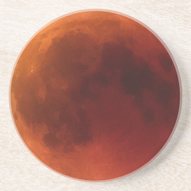 Porta-copos Grande Gráfico da Lua de Eclipse Lunar Vermelho (Frente)