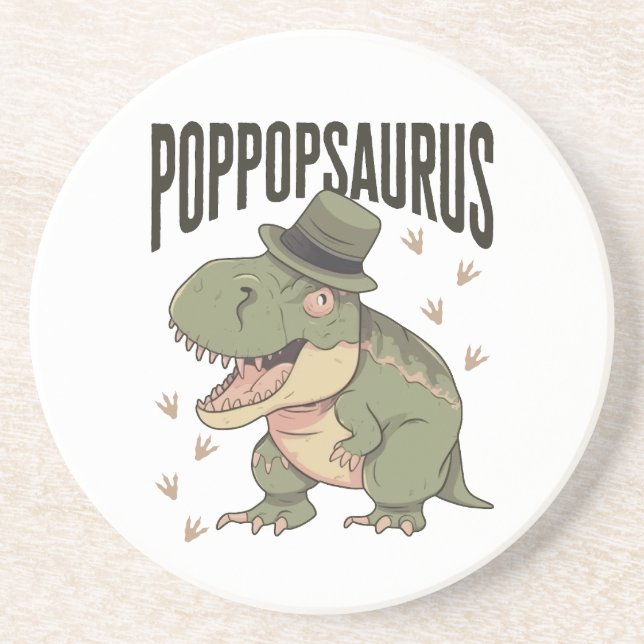Porta-copos Grandpa Dinosaur Father's Day Poppopsaurus (Frente)