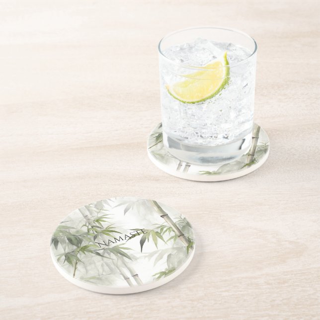 Porta-copos Green Bamboo Mindfulness Yoga (Lateral)