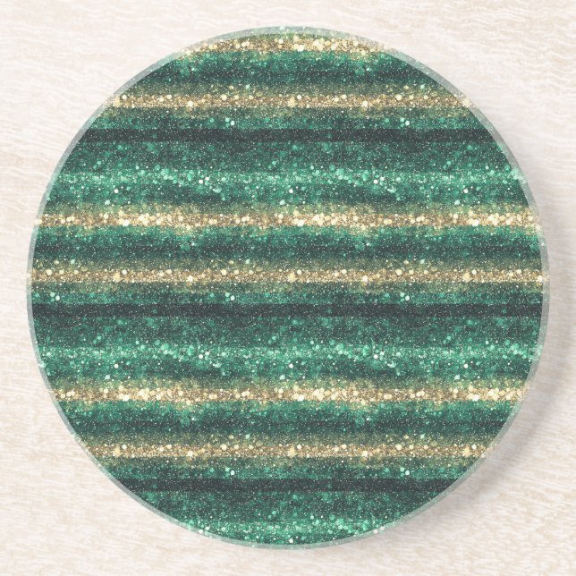 Porta-copos Green Gold Glitzy St. Patrick's Day Glitter (Frente)