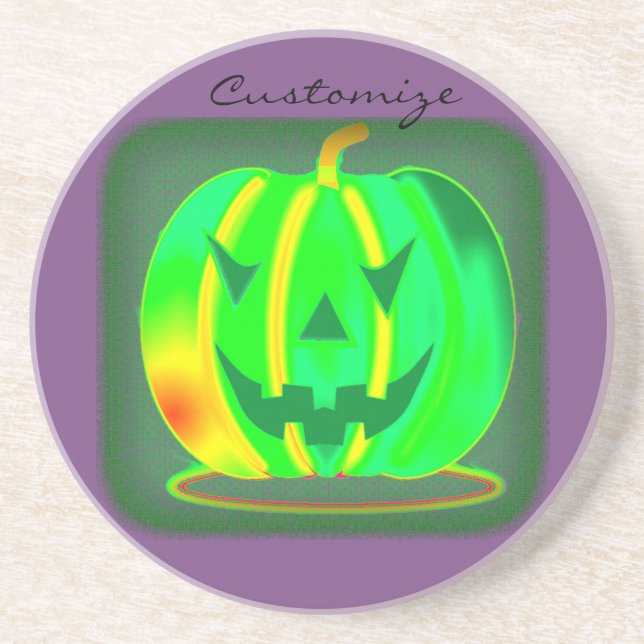 Porta-copos Green Jack o'lantern Halloween Thunder_Cove (Frente)