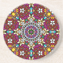 Porta-copos Groovy Heavenly Flower Power Suporte de Arenito