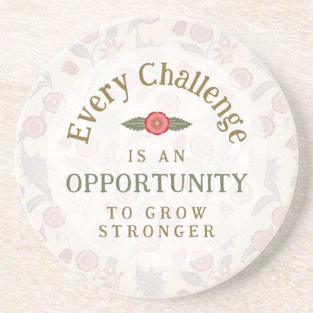 Porta-copos "Grow Stronger" Affirmation (Frente)