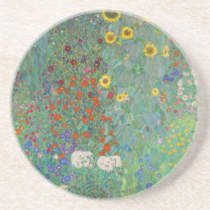 Porta-copos Gustav Klimt - Jardim Rural com Girassóis