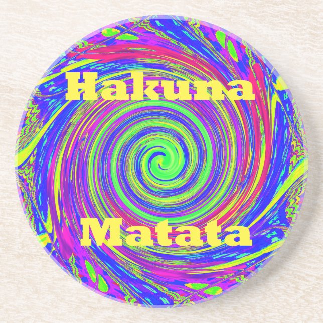 Porta-copos Hakuna Matata - Design com Cores Vibrantes (Frente)