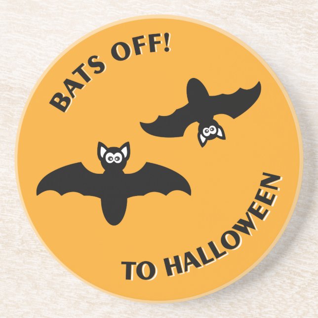 Porta-copos Halloween Bats Orange (Frente)
