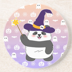 Porta-copos Halloween Cute Baby Panda Witic Wand