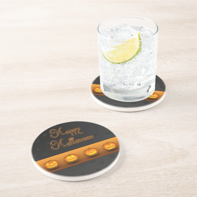 Porta-copos Halloween Pumpkins Jack-o-Lanterna (Lateral)