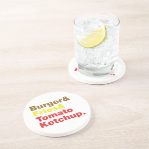 Porta-copos Hamburguer & fritadas & ketchup de tomate