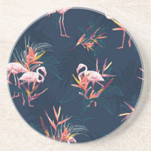 Porta-copos Hawaiian Flamingo: Trabalho de arte Tropical Vinta