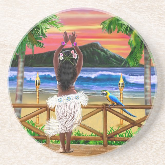 PORTA-COPOS HAWAIIAN SUNSET HULA DANCER (Frente)