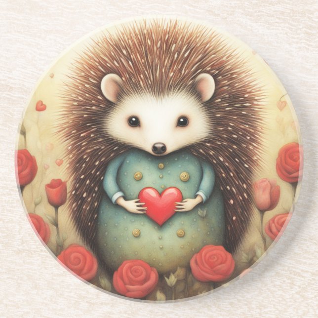 Porta-copos Hedgehog Love 2 (Frente)