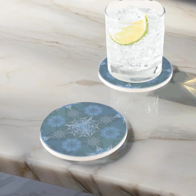 Porta-copos Hexa triângulo yantra pétalas inscrição (Criador carregado)