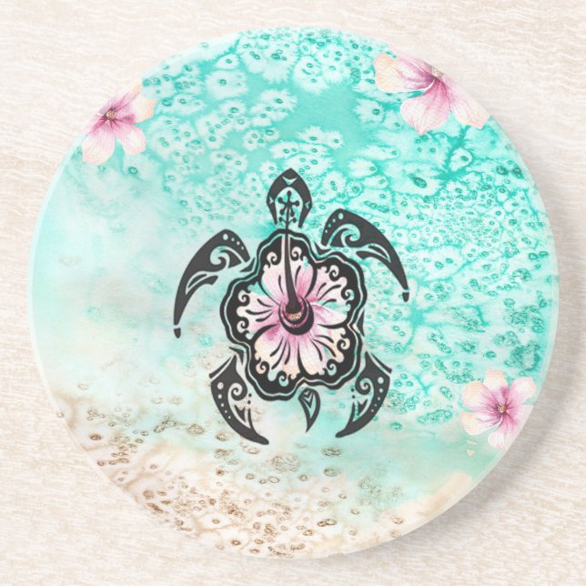 Porta-copos Hibiscus Turtle (Frente)