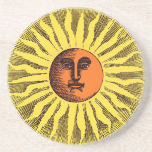 Porta-copos Hippie feliz de sorriso Sun do amarelo celestial