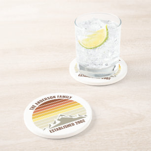 Porta-copos Home Page da Família Personalizada da Montanha Sun