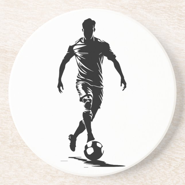 Porta-copos Homem de futebol com bola (Frente)