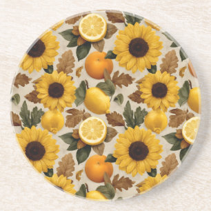 Porta-copos Horário do outono de Sunflower e Citrus