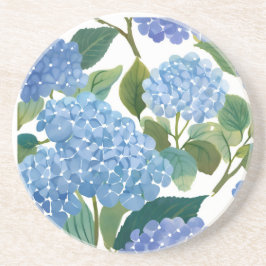 Porta-copos Hortênsias Azuis | Belo Arbusto Floral