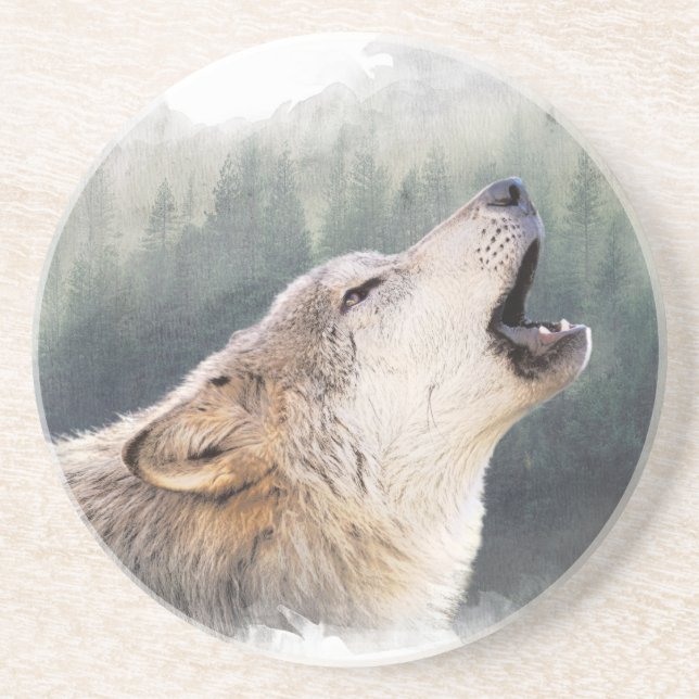 Porta-copos Howling lobo (Frente)
