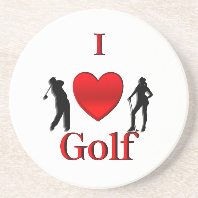 Porta-copos I Heart Golf (Frente)