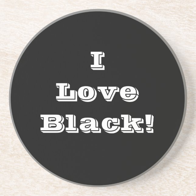 Porta copos I Love Black (Frente)