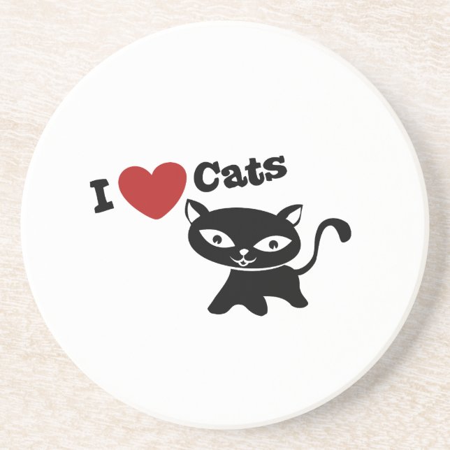 Porta-copos I love cats (Frente)