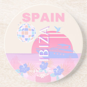 Porta-copos Ibiza, Espanha, Arte de Viagem, Arte de Esquema, R