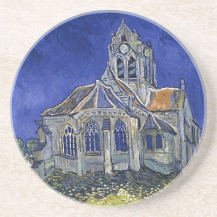 Porta-copos Igreja em Auvers por pintura de Van Gogh