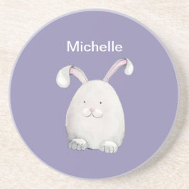 Porta-copos Ilustração de Aquarela Colorida de Coelho da Pásco