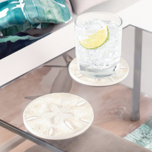 Porta-copos Ilustração de Aquarela de Seashell de Dólar de 