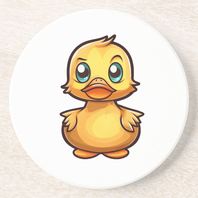 Porta-copos Ilustração de pato de desenho animado (Frente)