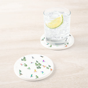 Porta-copos Ilustração do Freeride Snowboarder Snowboard