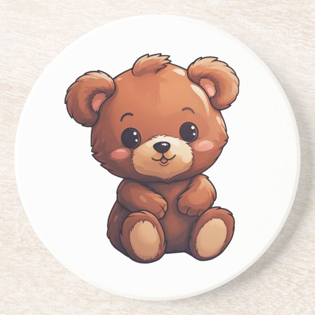 Porta-copos Ilustração do urso de desenho animado (Frente)