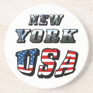 Porta-copos Imagem de Nova York e texto dos EUA
